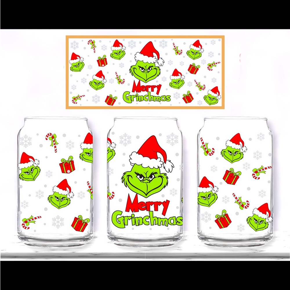 Grinch Libby beer glass